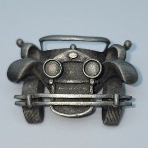 JJ Jonette Signed Mercedes Benz Baron Antique Old Time Car Brooch Pin